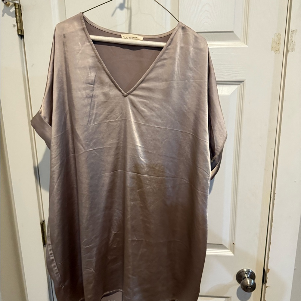 Together Pink Dolman Sleeve Oversized Tunic